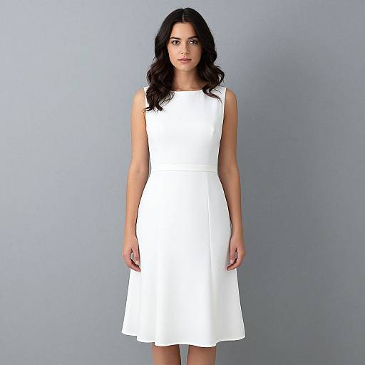 Woman in White Wilma Dress