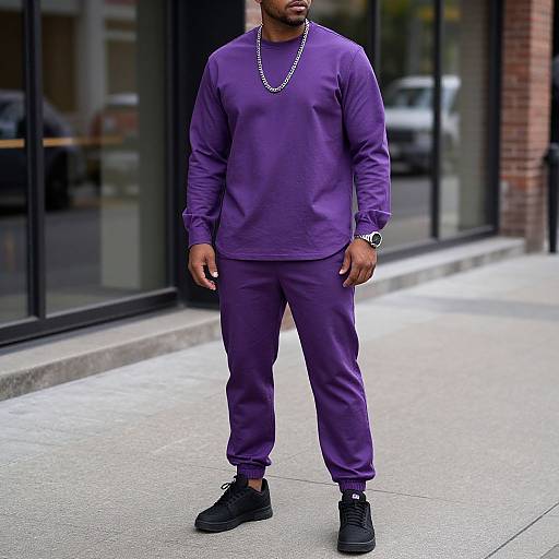 Man in Purple Pimp Outfit