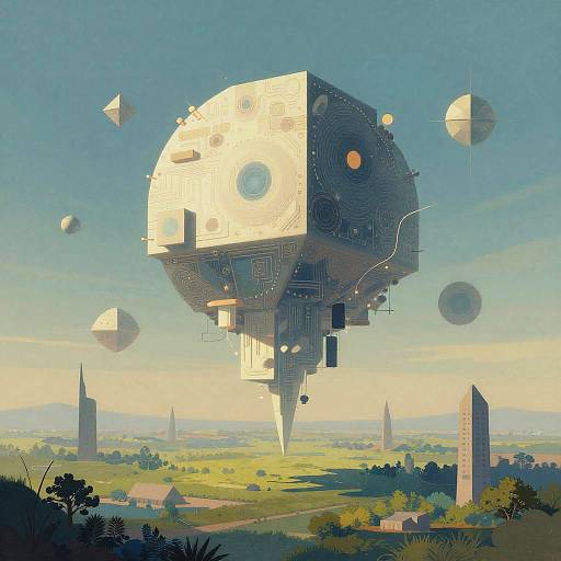 Surreal AI Digital Landscape Art