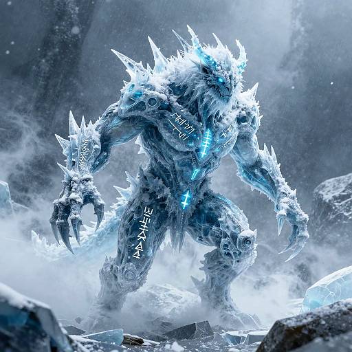 Ice Elemental DnD Monster Illustration