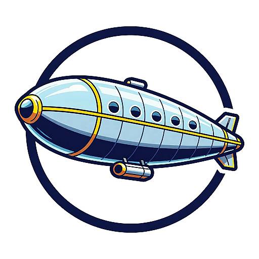 Glass Zeppelin Vector Banner Art