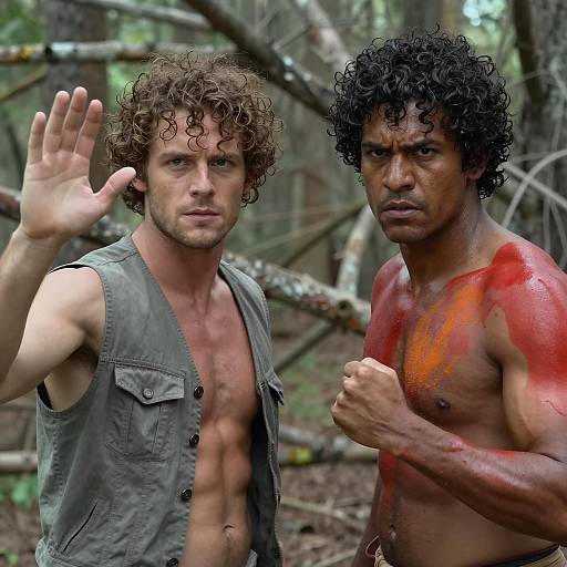 Dramatic Encounter in a Forest