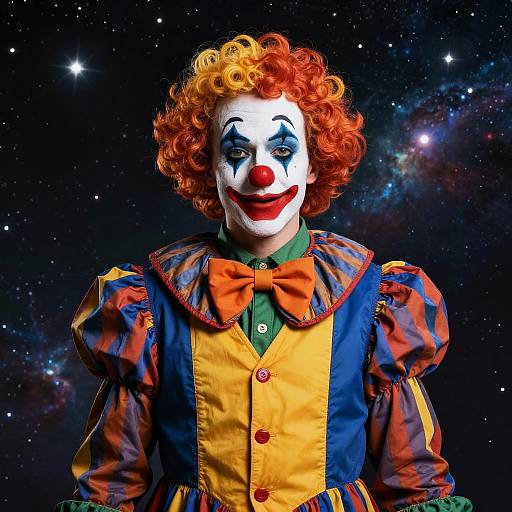 Elon Clown Cosmic Portrait