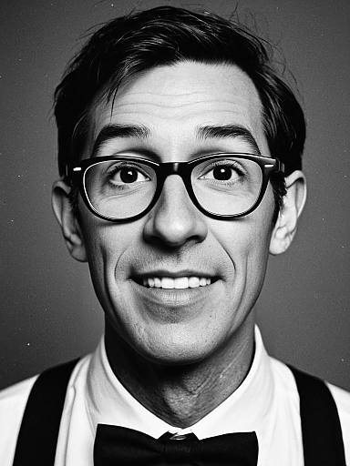 Goofy Nerd Costume Close-Up Detailed Headshot