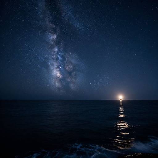 Starry Ocean Night Panorama