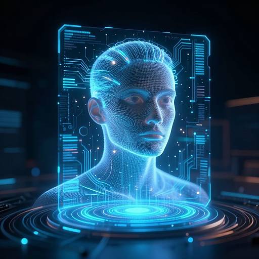 AI Digital Avatar Emerging Holographically