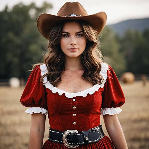 Cowgirl Halloween Costume Portrait