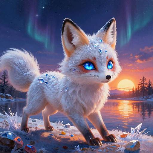 Ethereal Iced Hare with Crystal Eyes