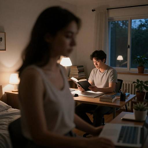 Intimate Bedroom Scene at Night