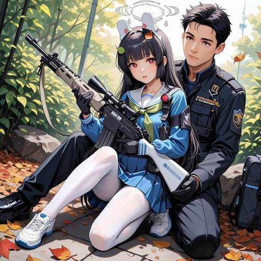 Dynamic Duo in School Uniform Fantasy