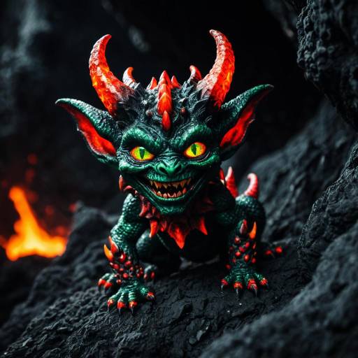 Miniature Evil Imp in Volcanic Cave
