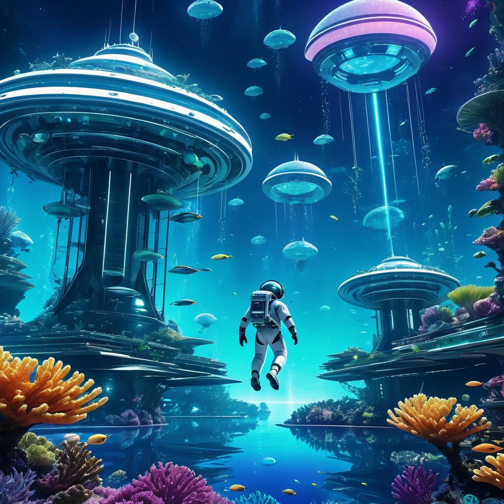 Futuristic Underwater Adventure Movie Poster