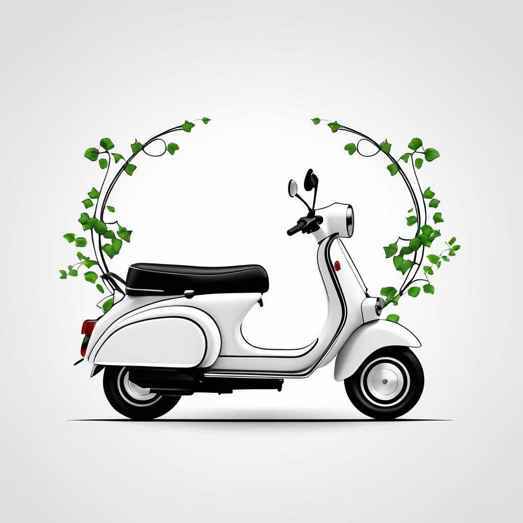 Minimalistic Electric Scooter Logo Design