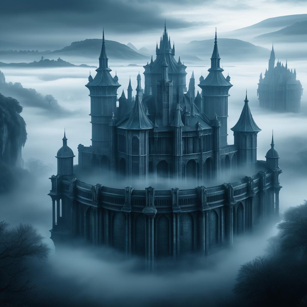 Misty Ancient Castle Wallpaper in 8K