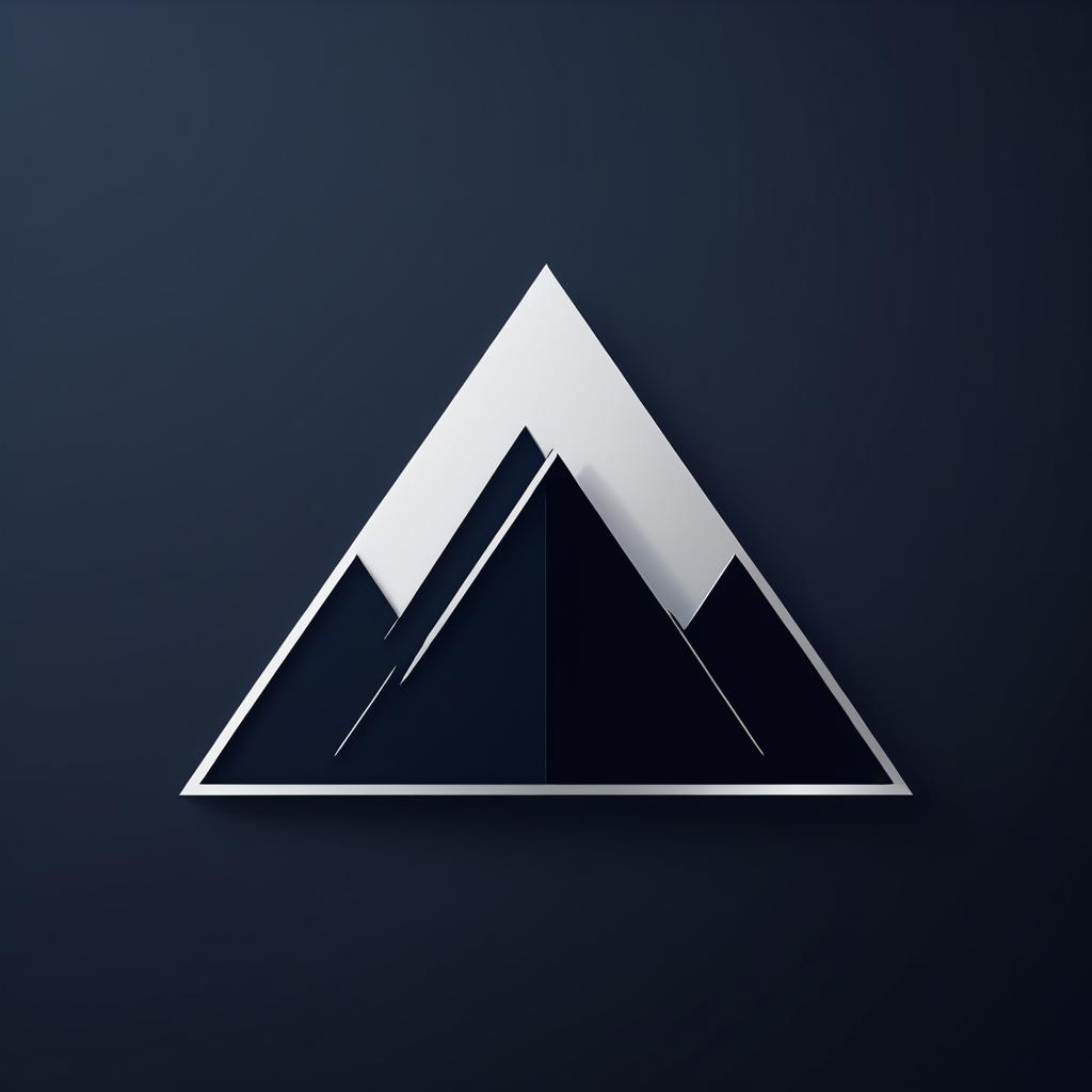 Elegant Mountain Logo with Initials MT