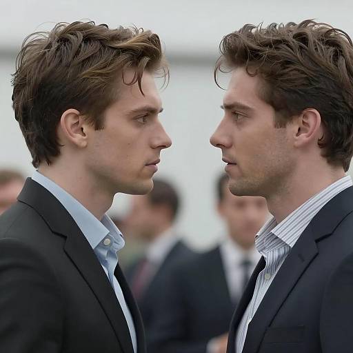 Intense Gaze: Dapper Men in Suits