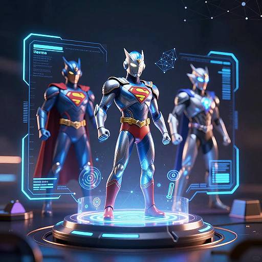 Futuristic Superhero AI Design Concept