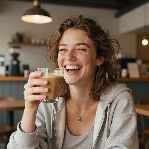Joyful Morning Coffee Portrait