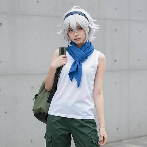 Young Woman Cosplaying Mezo Shoji Tentacole Character