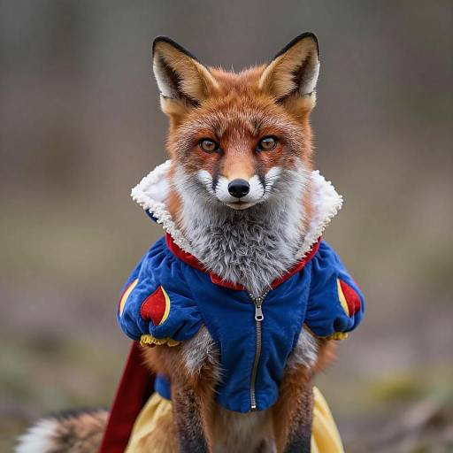 Red Fox Dressed as Snow White
