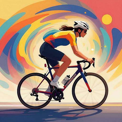 Abstract Vibrant Seamless Cycling Motion