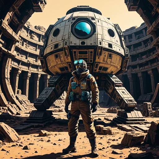 Interstellar Archaeologist at Alien Ruins