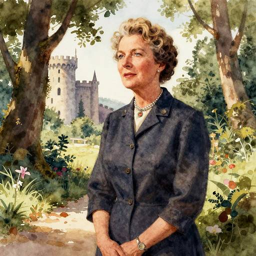 Eleanor Roosevelt in Watercolor Forest