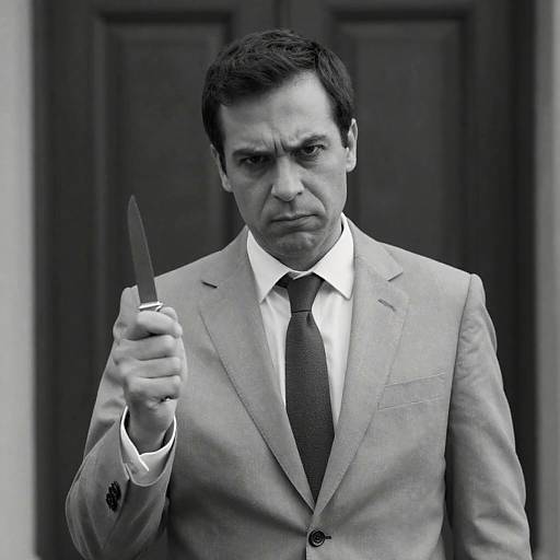 Intense Portrait of a Suited Man