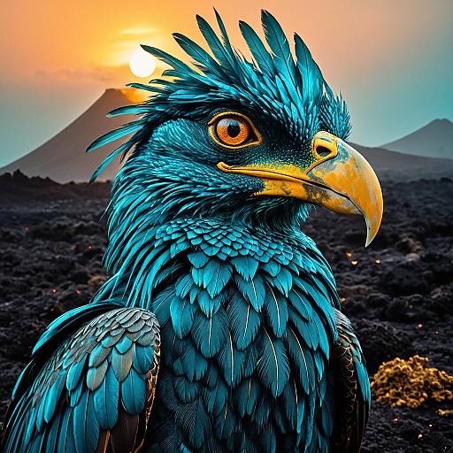 Surreal Teal Creature of the Galápagos