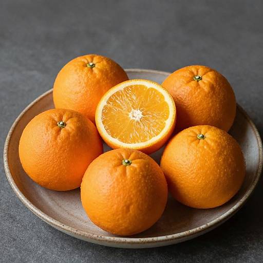 Vibrant Oranges on Rustic Plate