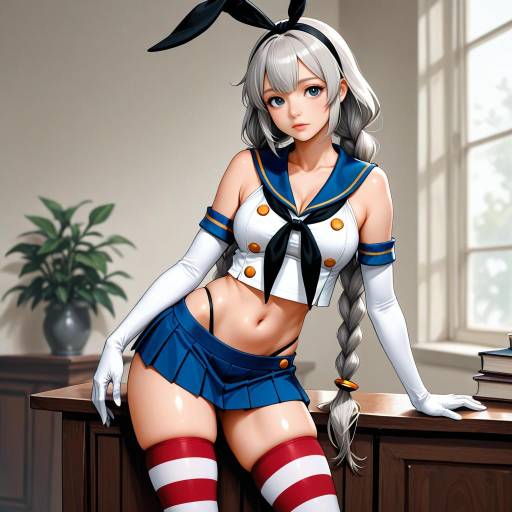 Kizuna Akari in Shimakaze Cosplay