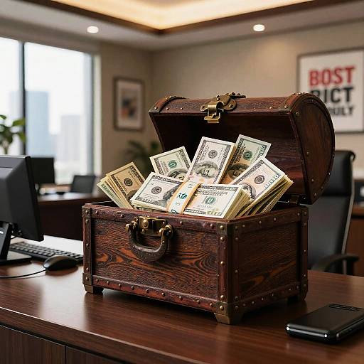 Salary Treasure Chest in Executive Office