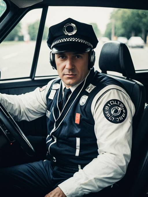 Man in Driver Costume Portrait