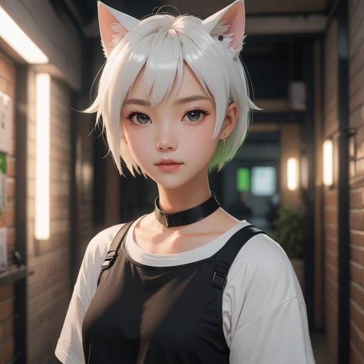 Vibrant Anime Portrait of a Young Woman