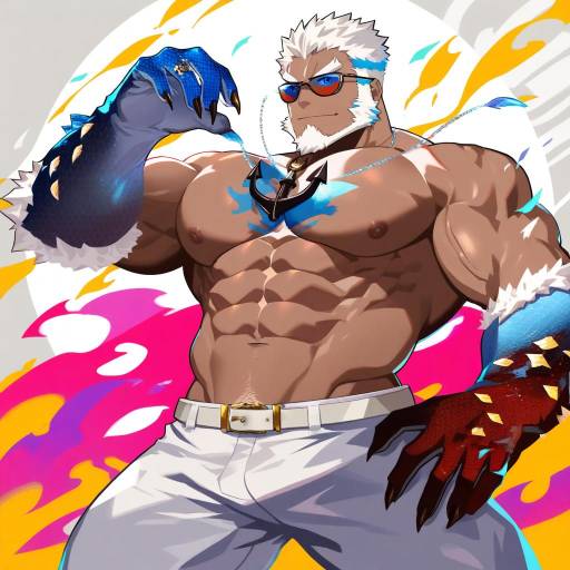 Illustration of Aegir (housamo), tokyo afterschool summoners in the style of Lam (ramdayo)