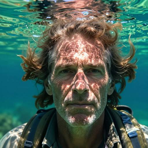 Sun-Kissed Underwater Adventurer Portrait