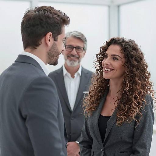 Business Meeting with Smiling Professionals