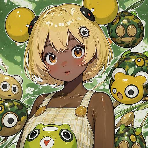 Illustration of Angol mois, keroro gunsou in the style of Chocoan