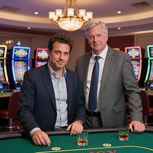Serious Men in a Casino Setting