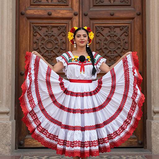Mariachi Inspired Traditional Dress Portrait