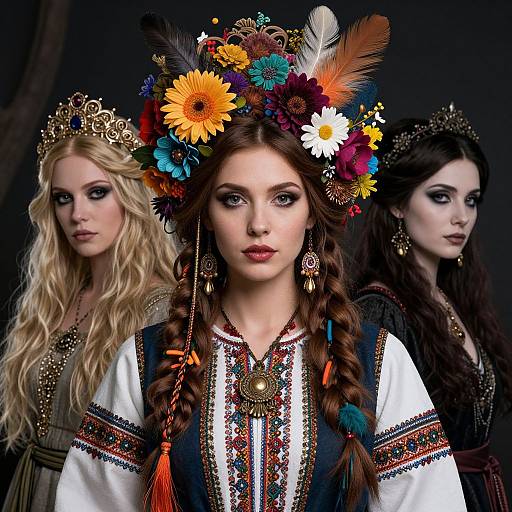 Intricate Slavic Mythology Digital Portrait