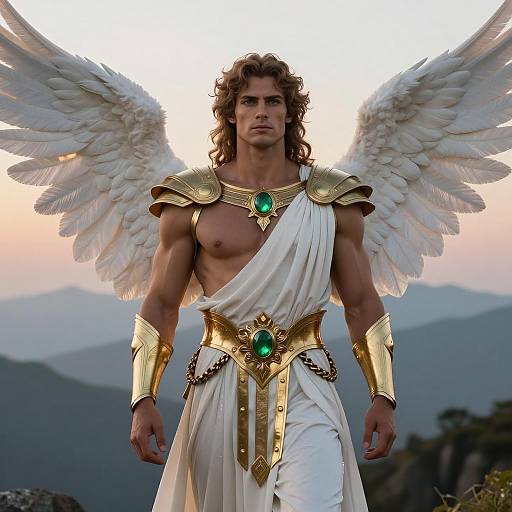 Heroic Man Goddess in Celestial Armor