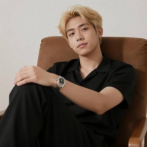 Relaxed Blonde Man Reclining in Chair