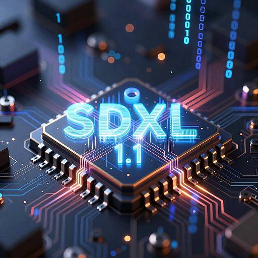 Hyper-Detailed AI Microchip Visualization