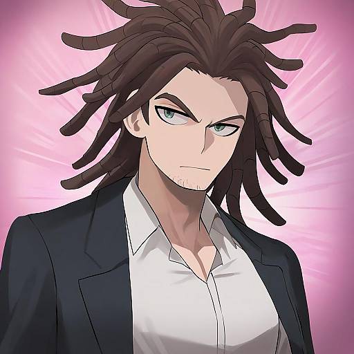Illustration of Hagakure yasuhiro, danganronpa (series) in the style of Jourd4n