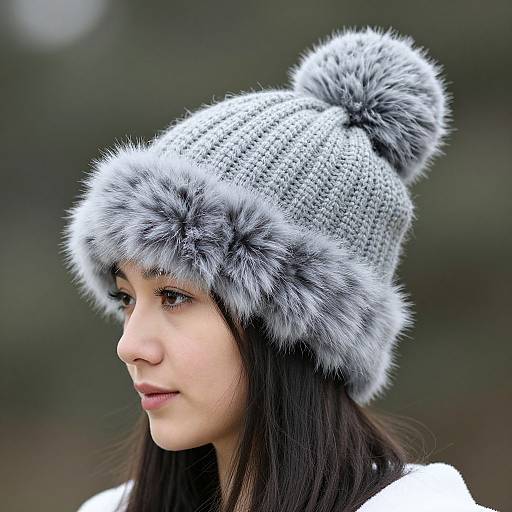 Elegant Winter Style with Mink Beanie