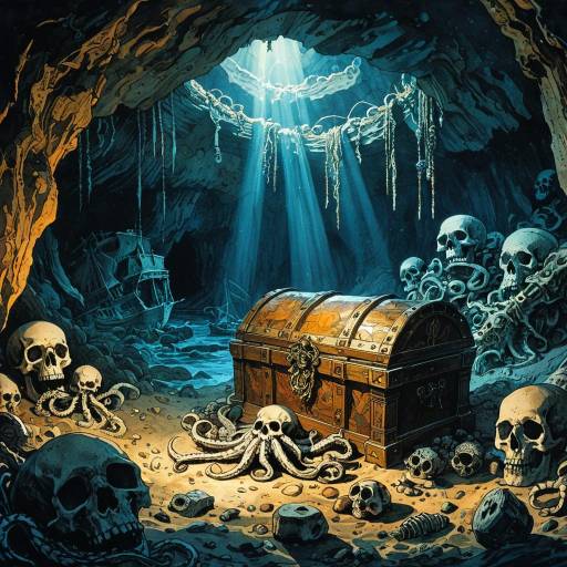 Enchanted Pirate Treasure in a Cave