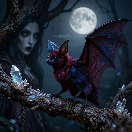 Gothic Vampire Bat Portrait