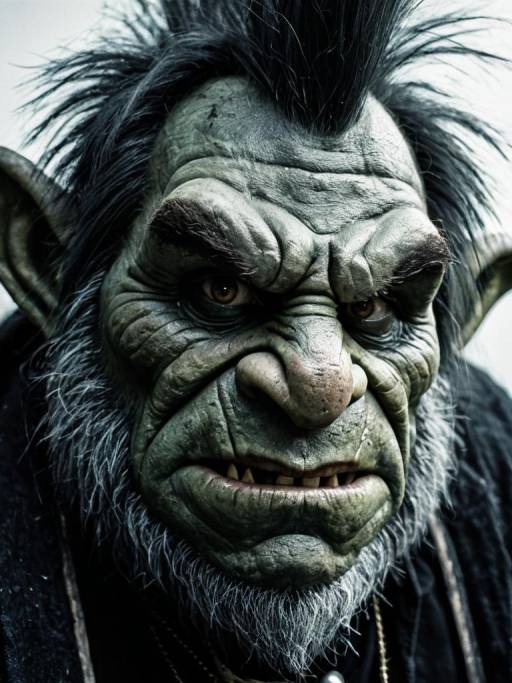 Photorealistic Troll Costume Close-up