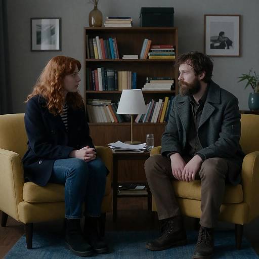 Cozy Living Room Portrait of Friends